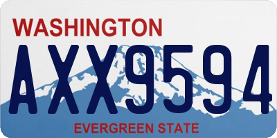 WA license plate AXX9594