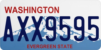 WA license plate AXX9595