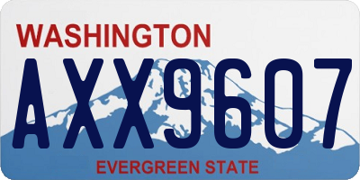 WA license plate AXX9607