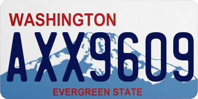 WA license plate AXX9609