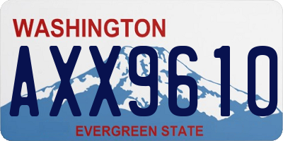 WA license plate AXX9610