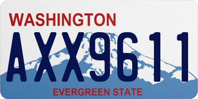 WA license plate AXX9611