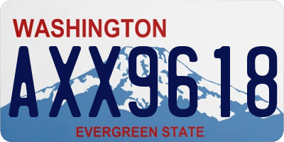 WA license plate AXX9618