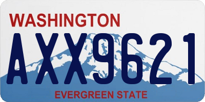 WA license plate AXX9621