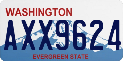 WA license plate AXX9624