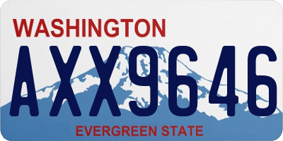 WA license plate AXX9646