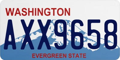 WA license plate AXX9658