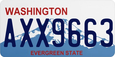 WA license plate AXX9663