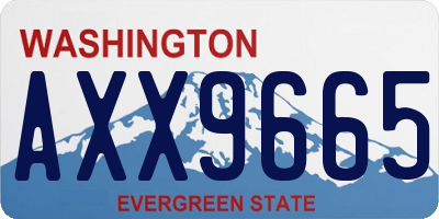 WA license plate AXX9665