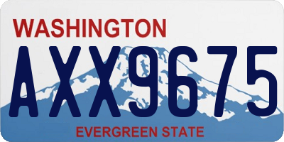 WA license plate AXX9675