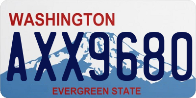 WA license plate AXX9680