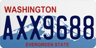 WA license plate AXX9688