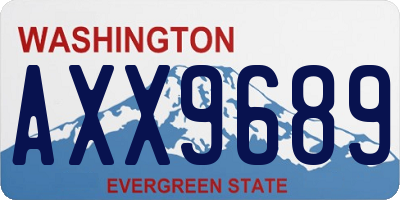 WA license plate AXX9689