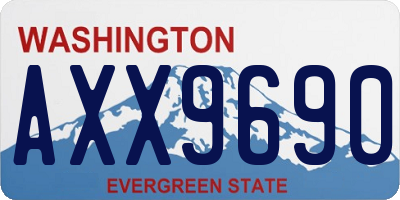 WA license plate AXX9690