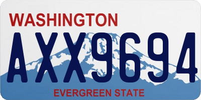 WA license plate AXX9694