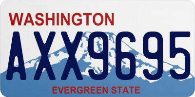 WA license plate AXX9695