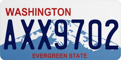 WA license plate AXX9702