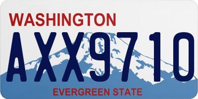 WA license plate AXX9710