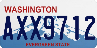 WA license plate AXX9712