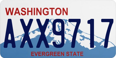 WA license plate AXX9717