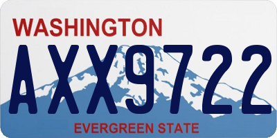 WA license plate AXX9722