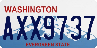 WA license plate AXX9737
