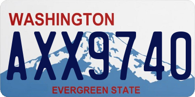 WA license plate AXX9740