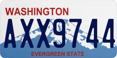 WA license plate AXX9744