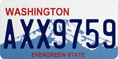 WA license plate AXX9759