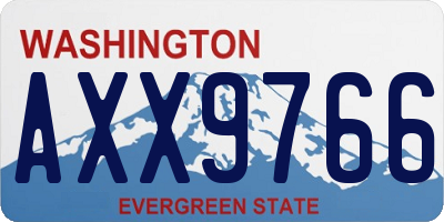 WA license plate AXX9766
