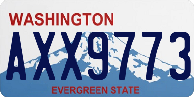 WA license plate AXX9773