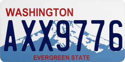 WA license plate AXX9776