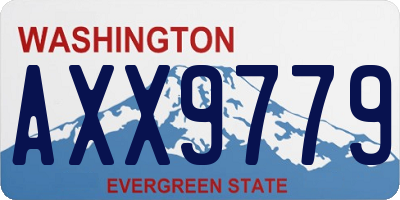 WA license plate AXX9779