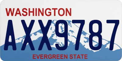 WA license plate AXX9787