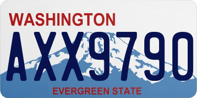 WA license plate AXX9790