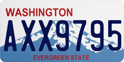 WA license plate AXX9795