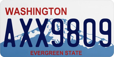 WA license plate AXX9809