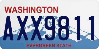 WA license plate AXX9811