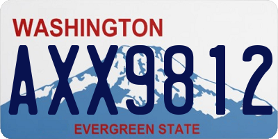 WA license plate AXX9812