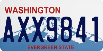 WA license plate AXX9841