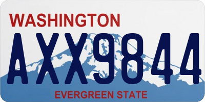 WA license plate AXX9844