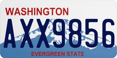 WA license plate AXX9856