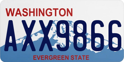 WA license plate AXX9866