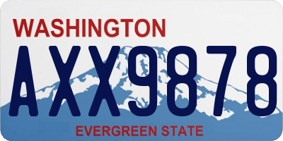 WA license plate AXX9878