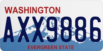 WA license plate AXX9886