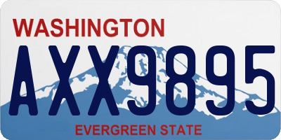 WA license plate AXX9895