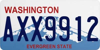 WA license plate AXX9912