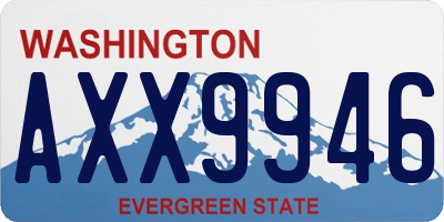 WA license plate AXX9946
