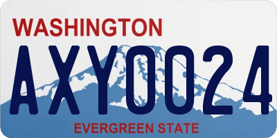 WA license plate AXY0024