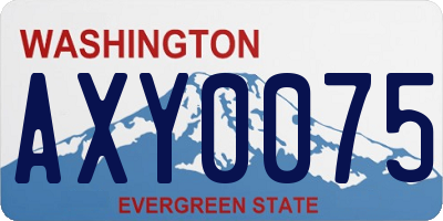 WA license plate AXY0075